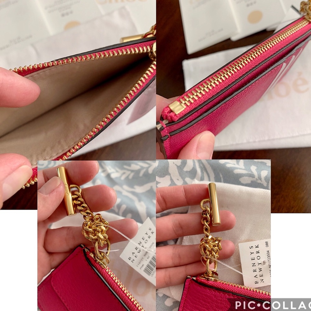 NWT Chloe Drew Card Case, Fuschia Rose - Picture 6 of 8